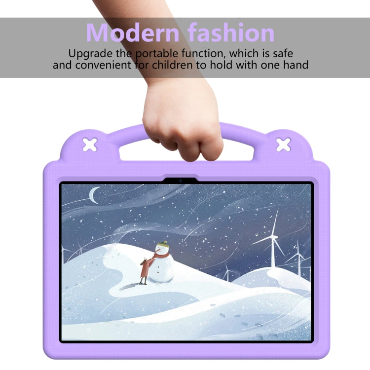 For Honor Pad 9 2023 12.1 Handle Kickstand Children EVA Shockproof Tablet Case(Light Purple) - Honor by PMC TechLife | Online Shopping South Africa | PMC TechLife | Buy Now Pay Later Mobicred