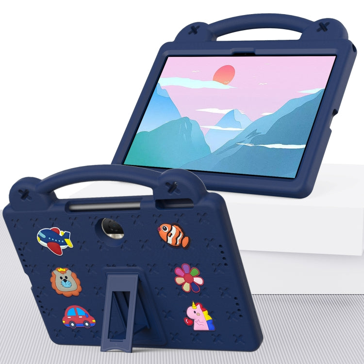 For Honor Pad 9 2023 12.1 Handle Kickstand Children EVA Shockproof Tablet Case(Navy Blue) - Honor by PMC TechLife | Online Shopping South Africa | PMC TechLife | Buy Now Pay Later Mobicred