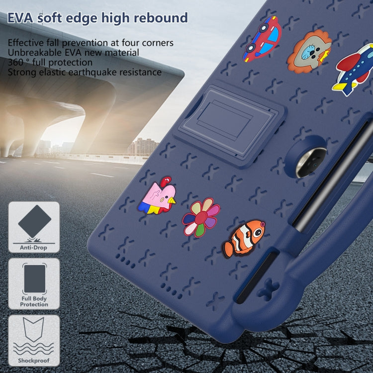 For Honor Pad 9 2023 12.1 Handle Kickstand Children EVA Shockproof Tablet Case(Navy Blue) - Honor by PMC TechLife | Online Shopping South Africa | PMC TechLife | Buy Now Pay Later Mobicred