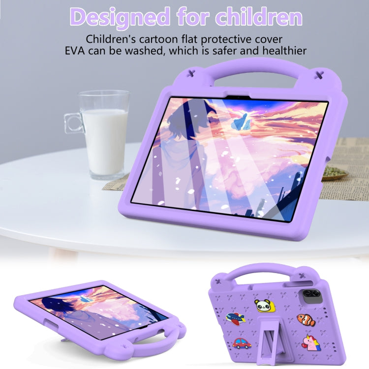 For Honor Pad X8a Handle Kickstand Children EVA Shockproof Tablet Case(Light Purple) - Honor by PMC TechLife | Online Shopping South Africa | PMC TechLife | Buy Now Pay Later Mobicred