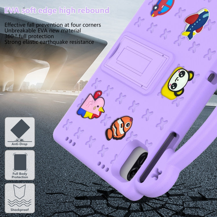 For Honor Pad X8a Handle Kickstand Children EVA Shockproof Tablet Case(Light Purple) - Honor by PMC TechLife | Online Shopping South Africa | PMC TechLife | Buy Now Pay Later Mobicred