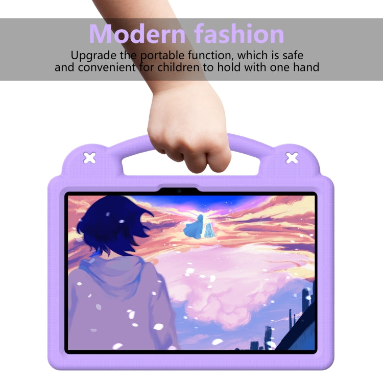 For Honor Pad X8a Handle Kickstand Children EVA Shockproof Tablet Case(Light Purple) - Honor by PMC TechLife | Online Shopping South Africa | PMC TechLife | Buy Now Pay Later Mobicred