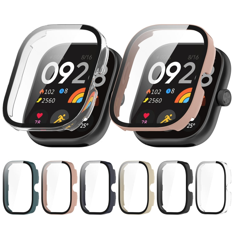 For Redmi Watch 4 Tempered Film Integrated PC Watch Protective Case(White) - Watch Cases by PMC TechLife | Online Shopping South Africa | PMC TechLife | Buy Now Pay Later Mobicred