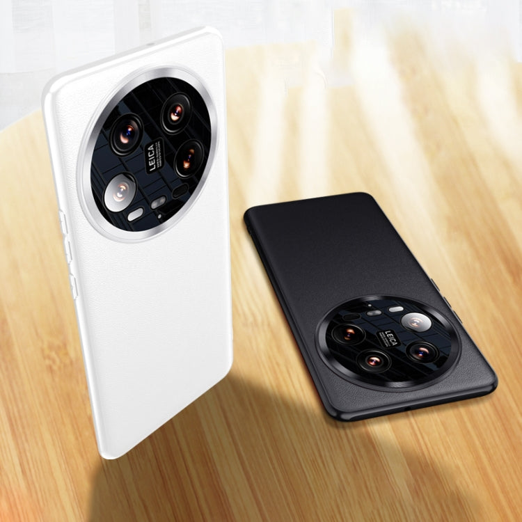 For Xiaomi 14 Ultra Plain-leather All-inclusive Shockproof Phone Case(Purple) - 14 Ultra Cases by PMC TechLife | Online Shopping South Africa | PMC TechLife | Buy Now Pay Later Mobicred