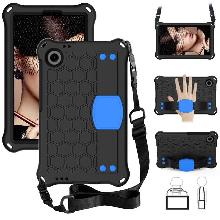For Blackview Tab 60 8.7 2023 Honeycomb EVA Hybrid PC Tablet Case with Strap(Black+Blue) - Others by PMC TechLife | Online Shopping South Africa | PMC TechLife