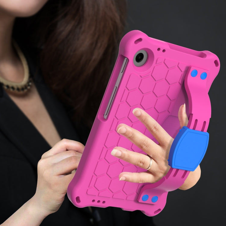 For Blackview Tab 60 8.7 2023 Honeycomb EVA Hybrid PC Tablet Case with Strap(RoseRed+Blue) - Others by PMC TechLife | Online Shopping South Africa | PMC TechLife