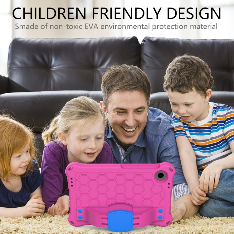 For Blackview Tab 60 8.7 2023 Honeycomb EVA Hybrid PC Tablet Case with Strap(RoseRed+Blue) - Others by PMC TechLife | Online Shopping South Africa | PMC TechLife