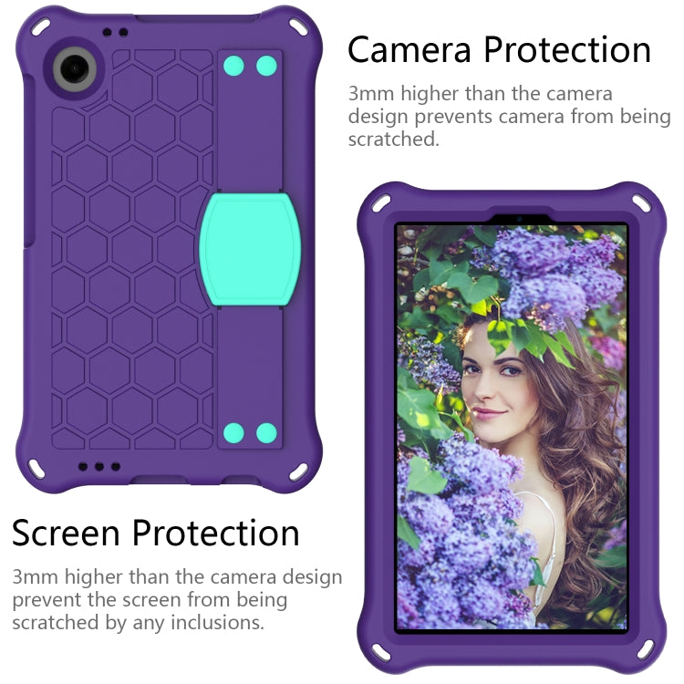 For Blackview Tab 60 8.7 2023 Honeycomb EVA Hybrid PC Tablet Case with Strap(Purple+Aqua) - free shipping - PMC TechLife - Order now!
