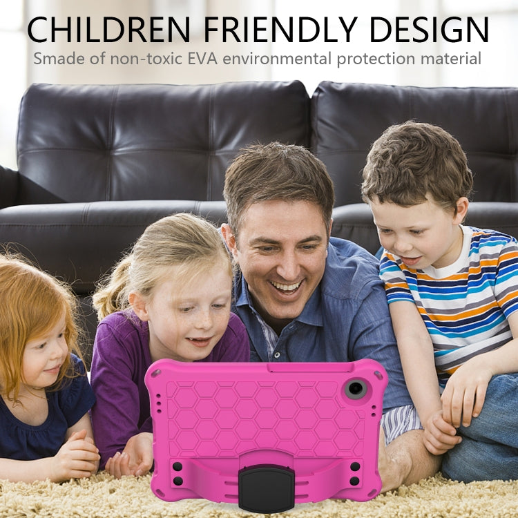 For Blackview Tab 60 8.7 2023 Honeycomb EVA Hybrid PC Tablet Case with Strap(Rose Red+Black) - Others by PMC TechLife | Online Shopping South Africa | PMC TechLife