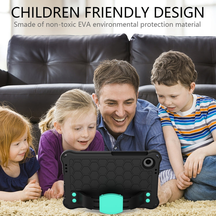For Alcatel Joy Tab2 2020 / 3T 8.0 Honeycomb EVA Hybrid PC Tablet Case with Strap(Black+Aqua) - Others by PMC TechLife | Online Shopping South Africa | PMC TechLife | Buy Now Pay Later Mobicred