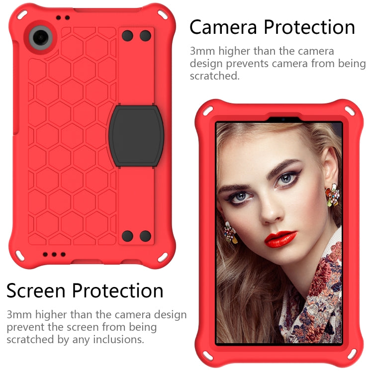 For Alcatel Joy Tab2 2020 / 3T 8.0 Honeycomb EVA Hybrid PC Tablet Case with Strap(Red +Black) - Others by PMC TechLife | Online Shopping South Africa | PMC TechLife | Buy Now Pay Later Mobicred