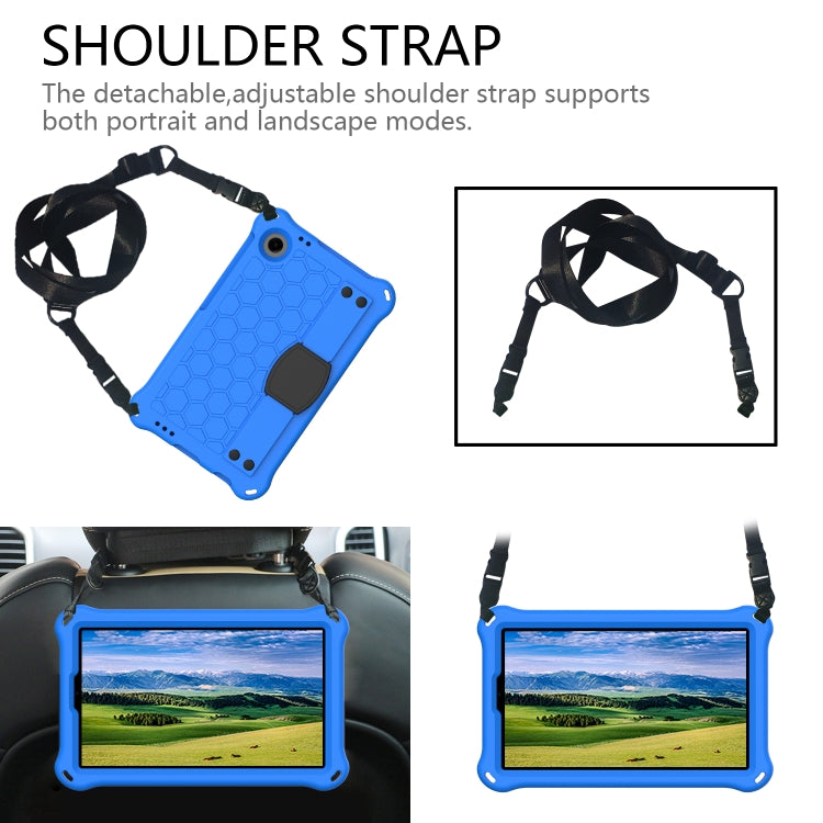 For Alcatel Joy Tab2 2020 / 3T 8.0 Honeycomb EVA Hybrid PC Tablet Case with Strap(Blue+Black) - Others by PMC TechLife | Online Shopping South Africa | PMC TechLife | Buy Now Pay Later Mobicred