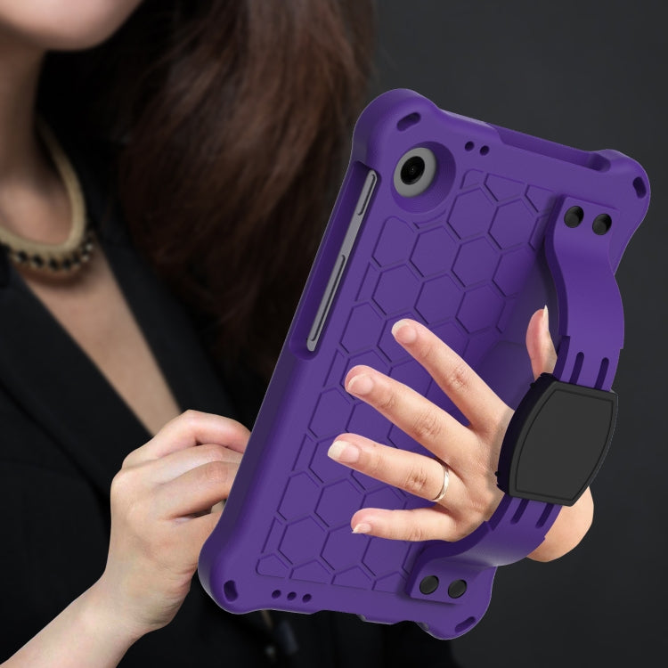 For Alcatel Joy Tab2 2020 / 3T 8.0 Honeycomb EVA Hybrid PC Tablet Case with Strap(Purple+Black) - Others by PMC TechLife | Online Shopping South Africa | PMC TechLife | Buy Now Pay Later Mobicred