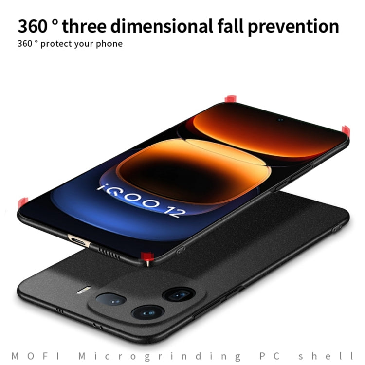 For vivo iQOO 12 Pro MOFI Fandun Series Frosted PC Ultra-thin All-inclusive Phone Case(Black) - vivo Cases by MOFI | Online Shopping South Africa | PMC TechLife | Buy Now Pay Later Mobicred