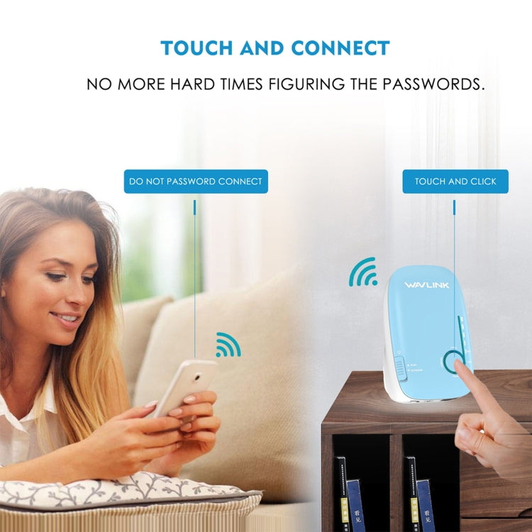 WAVLINK WN576K1 AC1200 Household WiFi Router Network Extender Dual Band Wireless Repeater, Plug:AU Plug (Blue) - free shipping - PMC Jewellery - Order now!