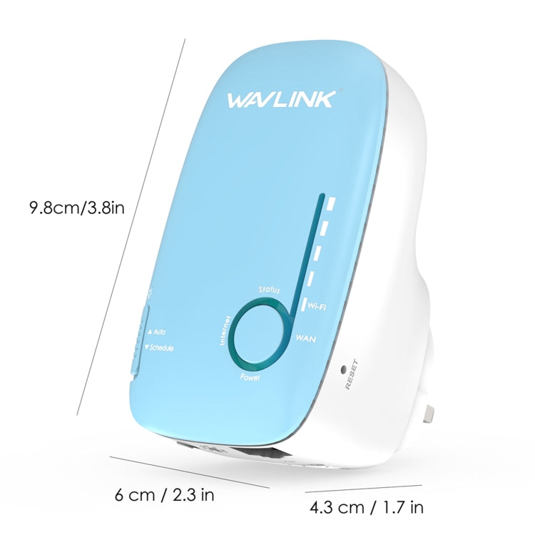 WAVLINK WN576K1 AC1200 Household WiFi Router Network Extender Dual Band Wireless Repeater, Plug:AU Plug (Blue) - free shipping - PMC Jewellery - Order now!