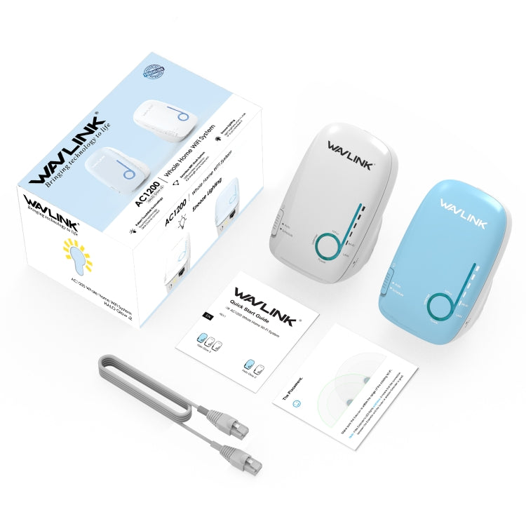 WAVLINK WN576K2 AC1200 Household WiFi Router Network Extender Dual Band Wireless Repeater, Plug:UK Plug (Blue) - free shipping - PMC Jewellery - Order now!