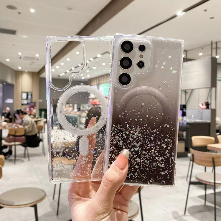 For Samsung Galaxy S22 Ultra 5G MagSafe Glitter Hybrid Clear TPU Phone Case(White) - free shipping - PMC TechLife - Order now!