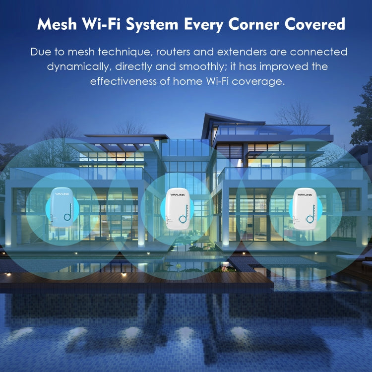 WAVLINK WN576K3 AC1200 Household WiFi Router Network Extender Dual Band Wireless Repeater, Plug:US Plug - free shipping - PMC Jewellery - Order now!
