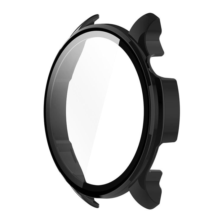 For Amazfit Balance A2286 ENKAY Hat-Prince Full Coverage Tempered Glass Film Integrated PC Watch Case(Black) - Watch Cases by ENKAY | Online Shopping South Africa | PMC TechLife | Buy Now Pay Later Mobicred