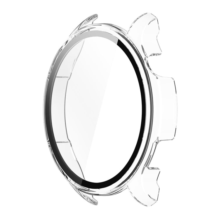 For Amazfit Balance A2286 ENKAY Hat-Prince Full Coverage Tempered Glass Film Integrated PC Watch Case(Transparent) - Watch Cases by ENKAY | Online Shopping South Africa | PMC TechLife | Buy Now Pay Later Mobicred