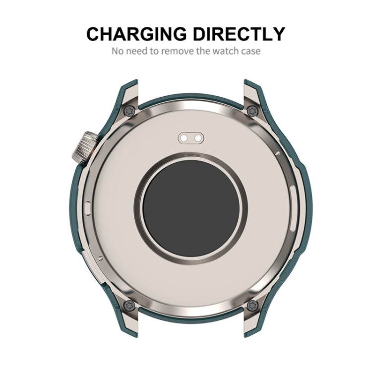 For Amazfit Balance A2286 ENKAY Hat-Prince Full Coverage Tempered Glass Film Integrated PC Watch Case(Black) - Watch Cases by ENKAY | Online Shopping South Africa | PMC TechLife | Buy Now Pay Later Mobicred