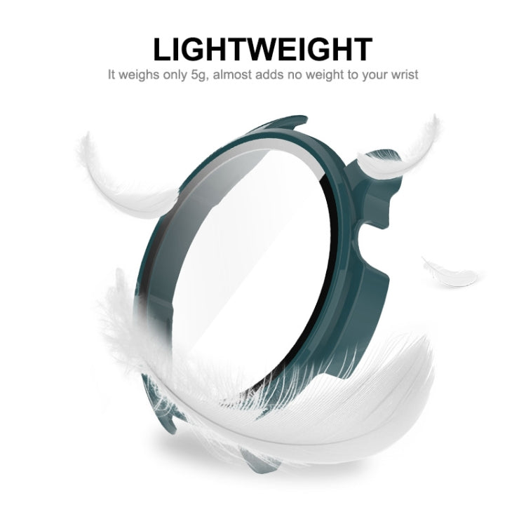 For Amazfit Balance A2286 ENKAY Hat-Prince Full Coverage Tempered Glass Film Integrated PC Watch Case(Black) - Watch Cases by ENKAY | Online Shopping South Africa | PMC TechLife | Buy Now Pay Later Mobicred