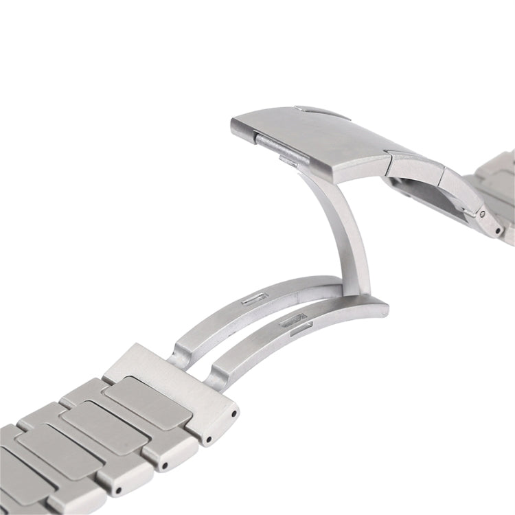 For Apple Watch Series 7 45mm Stainless Steel H-Shaped Fold Buckle Watch Band(Rose Gold) - Watch Bands by PMC TechLife | Online Shopping South Africa | PMC TechLife | Buy Now Pay Later Mobicred