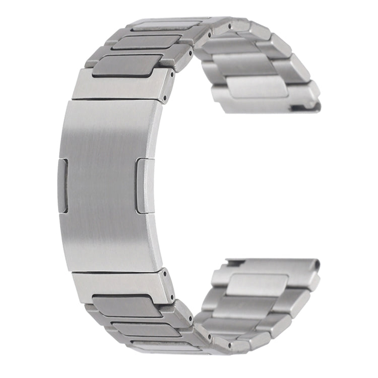 For Huawei Watch GT4 46mm H-Shaped Folding Buckle Stainless Steel Metal Watch Band(Silver) - Watch Bands by PMC TechLife | Online Shopping South Africa | PMC TechLife