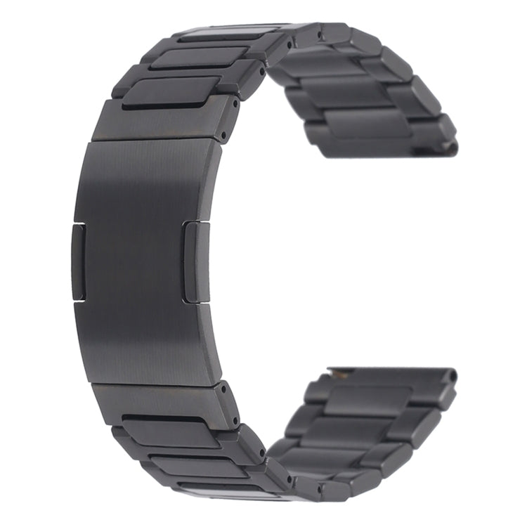 For Huawei Watch GT Runner H-Shaped Folding Buckle Stainless Steel Metal Watch Band(Gray) - Watch Bands by PMC TechLife | Online Shopping South Africa | PMC TechLife