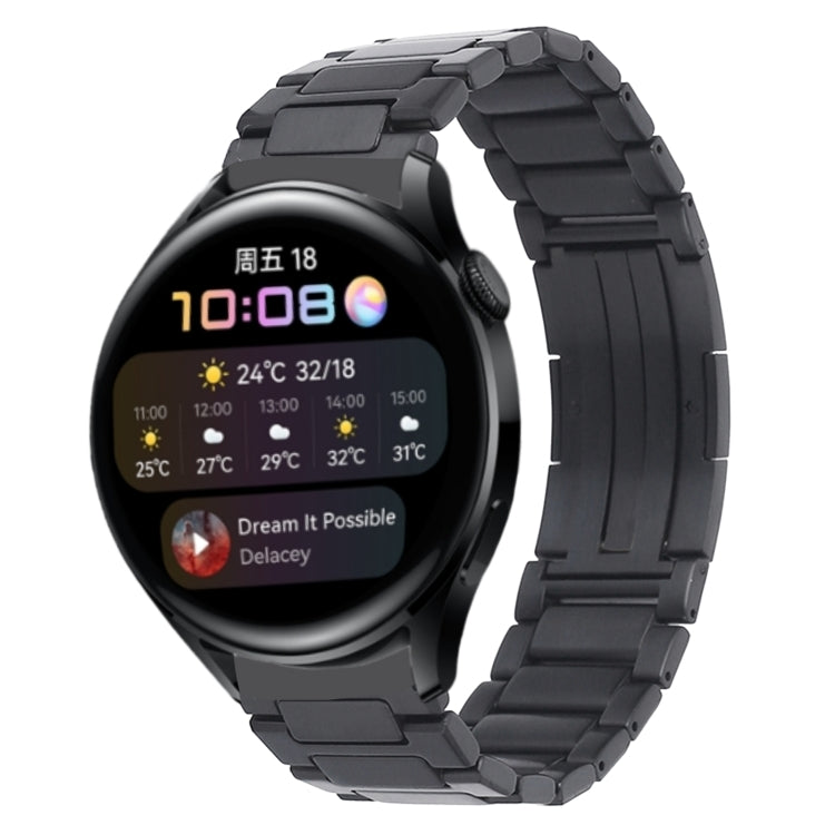 For Huawei Watch3 / Watch3 Pro H-Shaped Folding Buckle Stainless Steel Metal Watch Band(Gray) - Watch Bands by PMc TechLife | Online Shopping South Africa | PMc TechLife | Buy Now Pay Later Mobicred