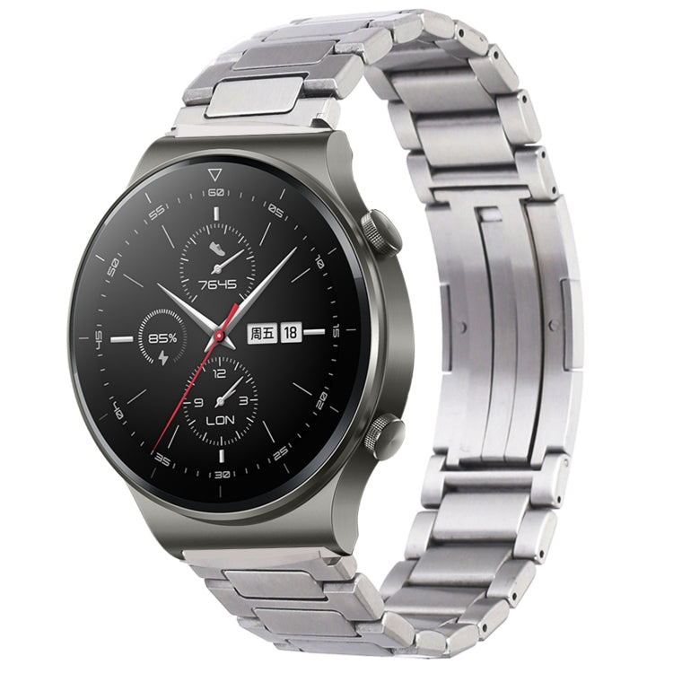 For Huawei Watch GT2 Pro / GT 2e H-Shaped Folding Buckle Stainless Steel Metal Watch Band(Silver) - free shipping - PMc TechLife - Order now!