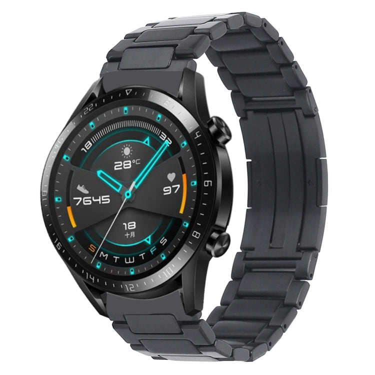 For Huawei Watch GT2 46mm / Watch GT H-Shaped Folding Buckle Stainless Steel Metal Watch Band(Gray) - free shipping - PMc TechLife - Order now!