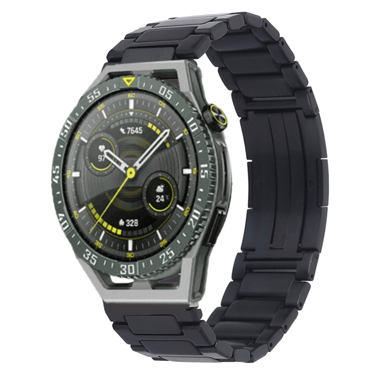For Huawei Watch GT3 SE H-Shaped Folding Buckle Stainless Steel Metal Watch Band(Black) - free shipping - PMc TechLife - Order now!