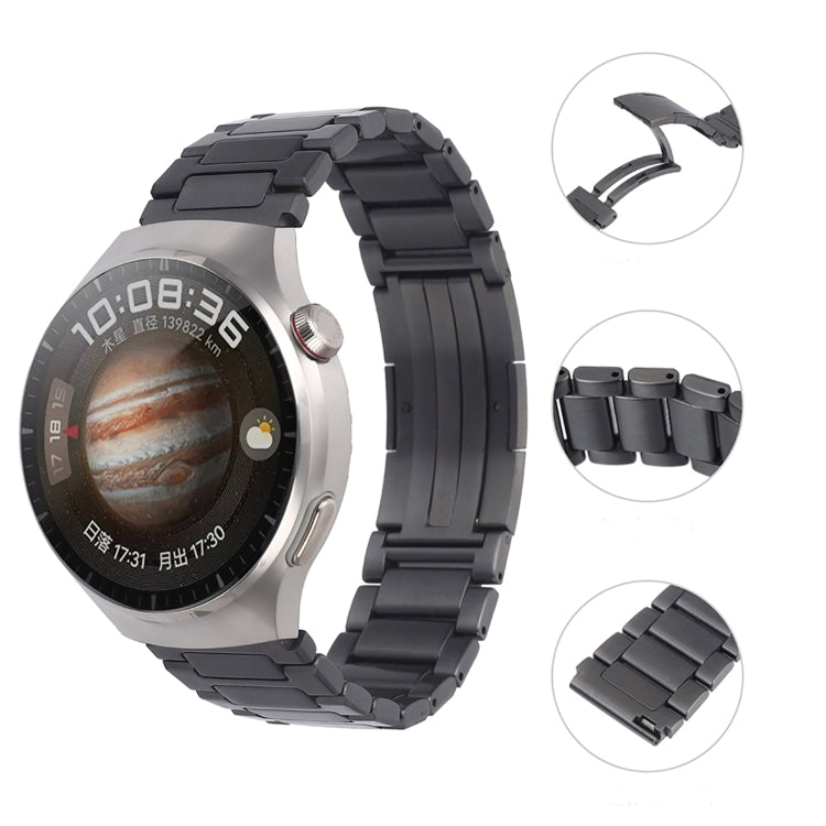 For Huawei Watch GT3 SE H-Shaped Folding Buckle Stainless Steel Metal Watch Band(Black) - free shipping - PMc TechLife - Order now!