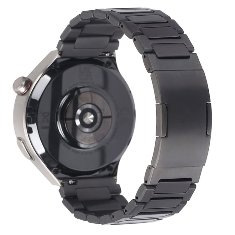 For Huawei Watch GT Runner H-Shaped Folding Buckle Stainless Steel Metal Watch Band(Gray) - Watch Bands by PMC TechLife | Online Shopping South Africa | PMC TechLife