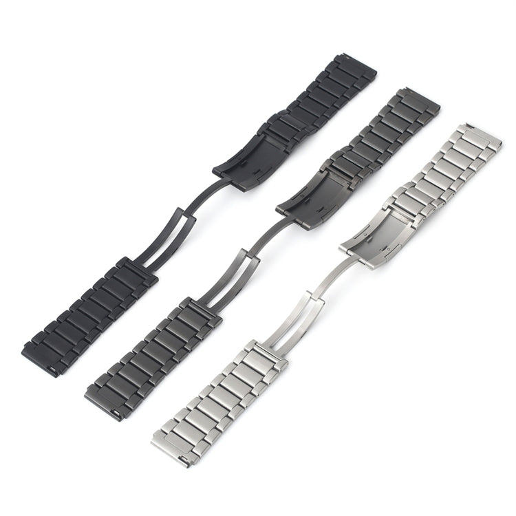 For Huawei Watch GT2 46mm / Watch GT H-Shaped Folding Buckle Stainless Steel Metal Watch Band(Silver) - Watch Bands by PMc TechLife | Online Shopping South Africa | PMc TechLife | Buy Now Pay Later Mobicred