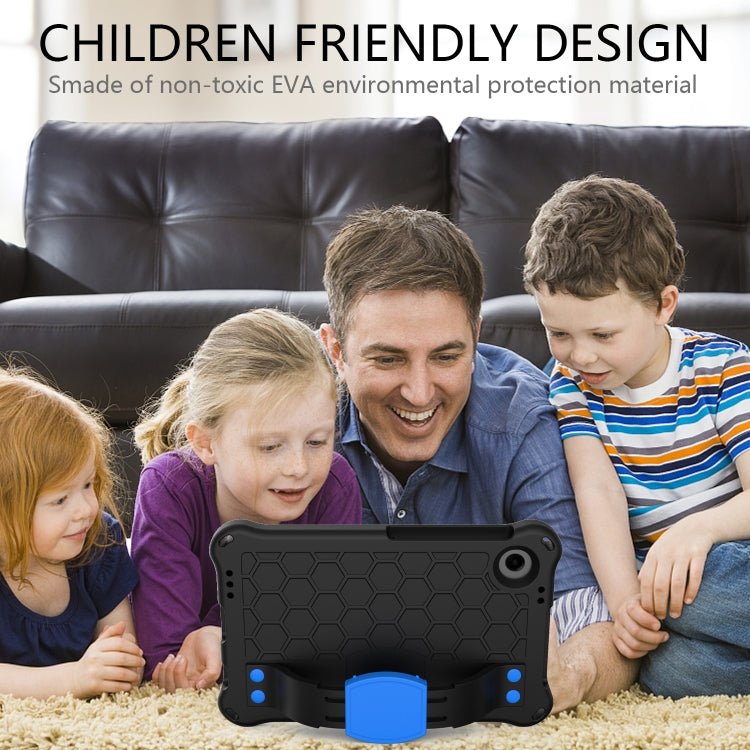 For Samsung Galaxy Tab A9 8.7 X110/X115 Honeycomb EVA Hybrid PC Tablet Case with Strap(Black+Blue) - Galaxy Tab A9 by PMC TechLife | Online Shopping South Africa | PMC TechLife