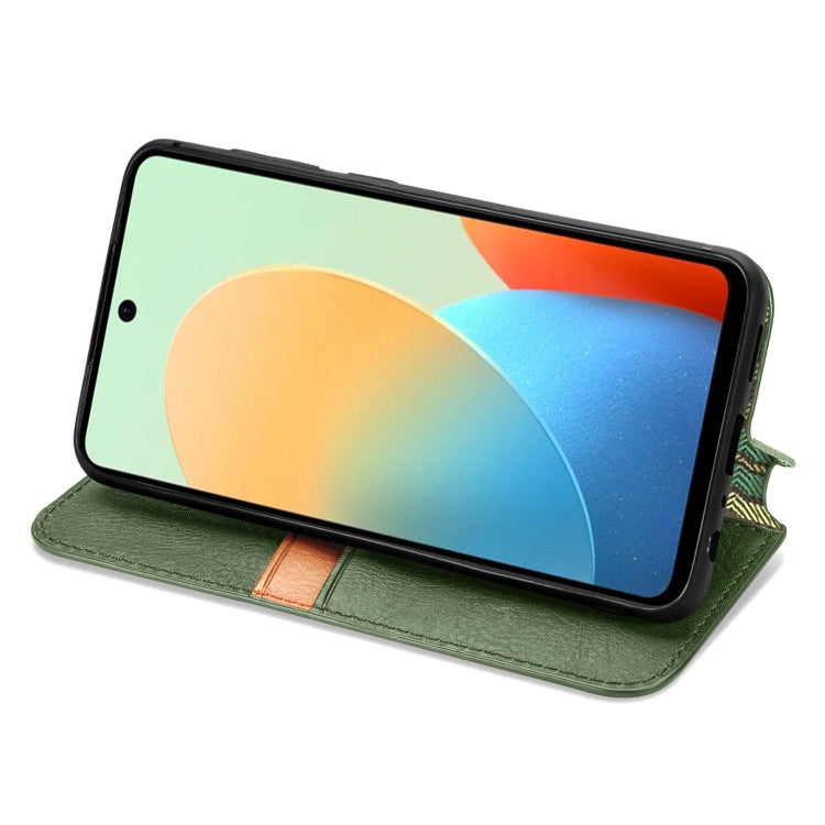 For Tecno Spark Go 2024 Cubic Grid Pressed Magnetic Leather Phone Case(Green) - Tecno Cases by PMC Jewellery | Online Shopping South Africa | PMC Jewellery | Buy Now Pay Later Mobicred