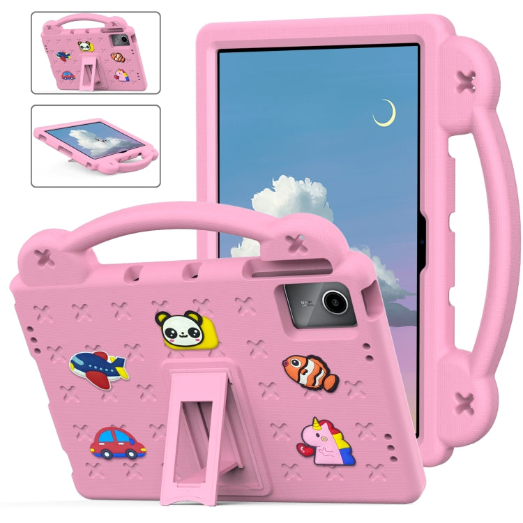 For Lenovo Tab M11 / Xiaoxin Pad 2024 Handle Kickstand Children EVA Shockproof Tablet Case(Pink) - Lenovo by PMC Jewellery | Online Shopping South Africa | PMC Jewellery | Buy Now Pay Later Mobicred