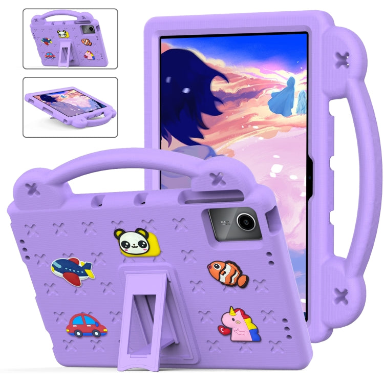 For Lenovo Tab M11 / Xiaoxin Pad 2024 Handle Kickstand Children EVA Shockproof Tablet Case(Light Purple) - Lenovo by PMC Jewellery | Online Shopping South Africa | PMC Jewellery | Buy Now Pay Later Mobicred