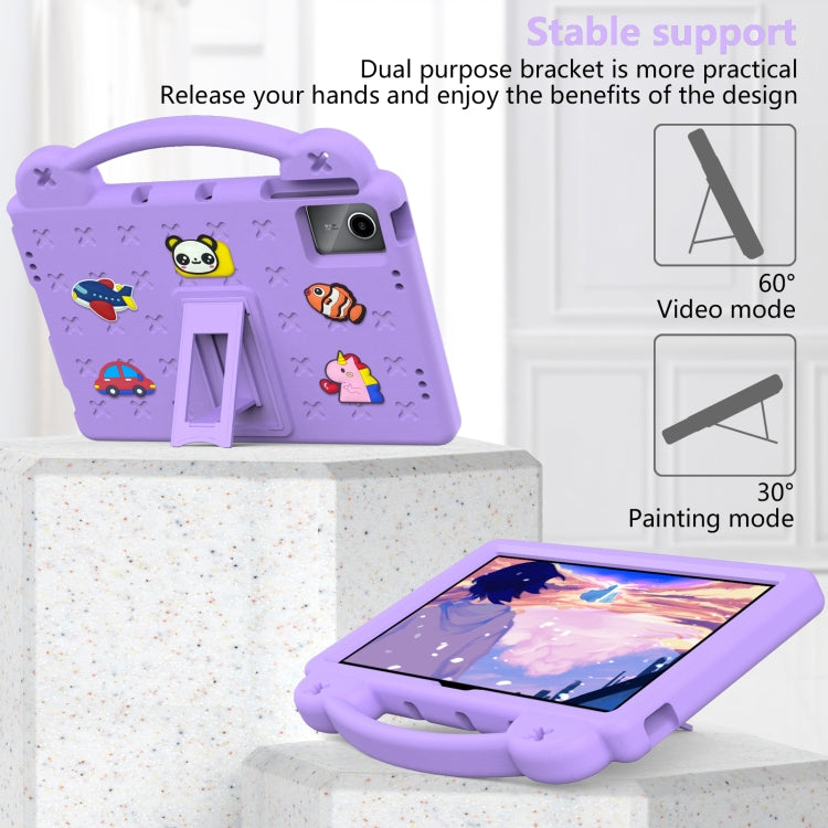 For Lenovo Tab M11 / Xiaoxin Pad 2024 Handle Kickstand Children EVA Shockproof Tablet Case(Light Purple) - Lenovo by PMC Jewellery | Online Shopping South Africa | PMC Jewellery | Buy Now Pay Later Mobicred