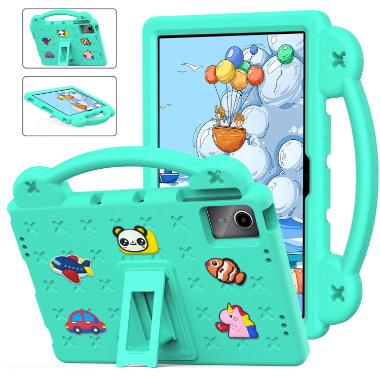 For Lenovo Tab P11 / J606F Handle Kickstand Children EVA Shockproof Tablet Case(Mint Green) - Lenovo by PMC TechLife | Online Shopping South Africa | PMC TechLife | Buy Now Pay Later Mobicred