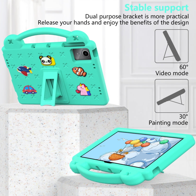 For Lenovo Tab P11 / J606F Handle Kickstand Children EVA Shockproof Tablet Case(Mint Green) - Lenovo by PMC TechLife | Online Shopping South Africa | PMC TechLife | Buy Now Pay Later Mobicred