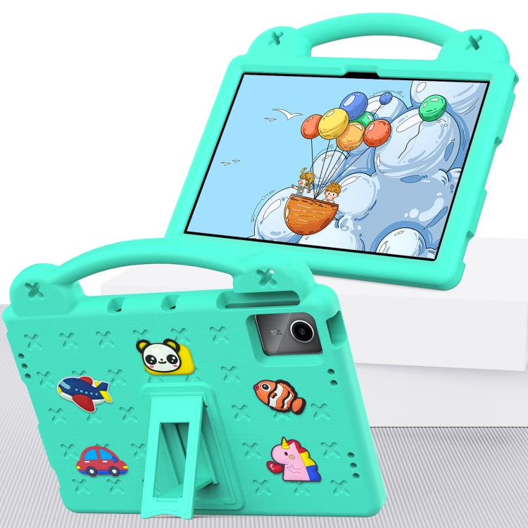 For Lenovo Tab P11 / J606F Handle Kickstand Children EVA Shockproof Tablet Case(Mint Green) - Lenovo by PMC TechLife | Online Shopping South Africa | PMC TechLife | Buy Now Pay Later Mobicred