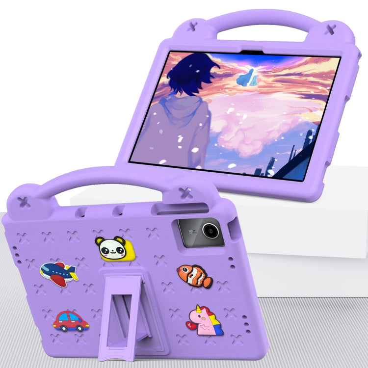 For Lenovo Tab P11 / J606F Handle Kickstand Children EVA Shockproof Tablet Case(Light Purple) - Lenovo by PMC TechLife | Online Shopping South Africa | PMC TechLife | Buy Now Pay Later Mobicred