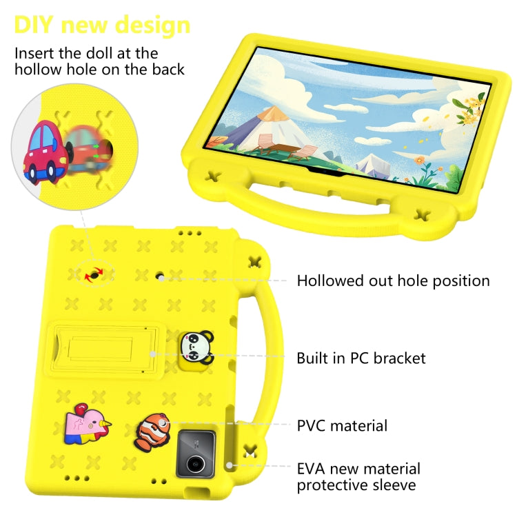 For Lenovo Tab P11 / J606F Handle Kickstand Children EVA Shockproof Tablet Case(Yellow) - Lenovo by PMC TechLife | Online Shopping South Africa | PMC TechLife | Buy Now Pay Later Mobicred