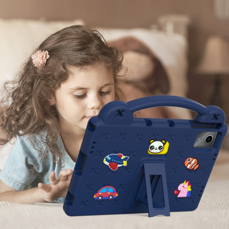 For Lenovo Tab P11 / J606F Handle Kickstand Children EVA Shockproof Tablet Case(Navy Blue) - Lenovo by PMC TechLife | Online Shopping South Africa | PMC TechLife | Buy Now Pay Later Mobicred