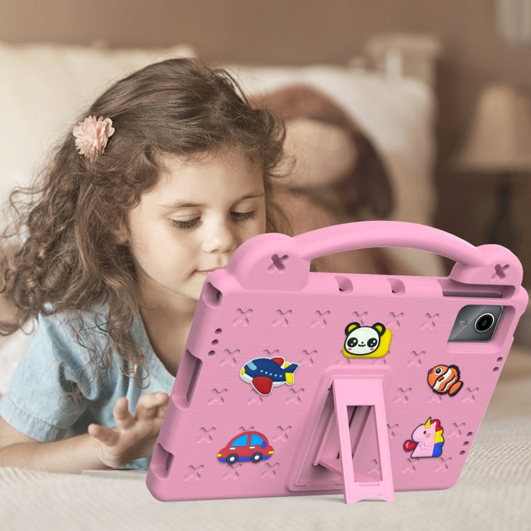 For Lenovo P11 Plus J607F / Xiaoxin Pad 11 Handle Kickstand Children EVA Shockproof Tablet Case(Pink) - Lenovo by PMC TechLife | Online Shopping South Africa | PMC TechLife | Buy Now Pay Later Mobicred