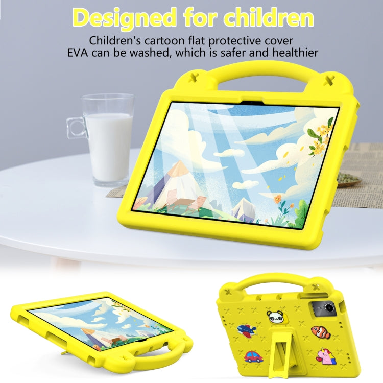For Lenovo P11 Plus J607F / Xiaoxin Pad 11 Handle Kickstand Children EVA Shockproof Tablet Case(Yellow) - Lenovo by PMC TechLife | Online Shopping South Africa | PMC TechLife | Buy Now Pay Later Mobicred